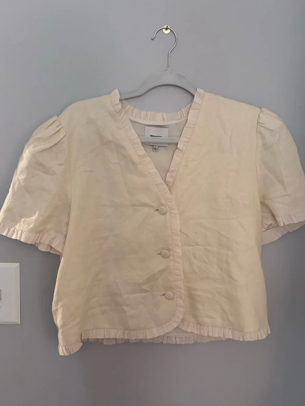 Reformation NWOT Bess Linen Top